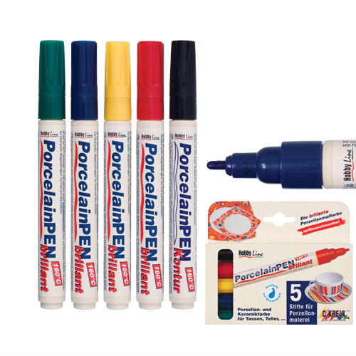 Porcelain Markers - Assorted Pack 5