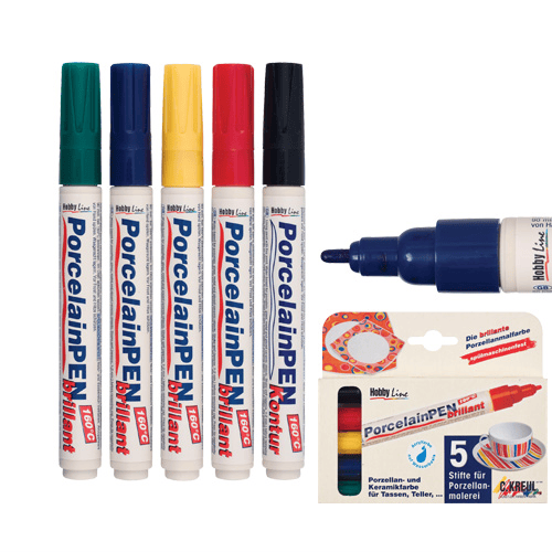 Porcelain Markers - Assorted Pack 5