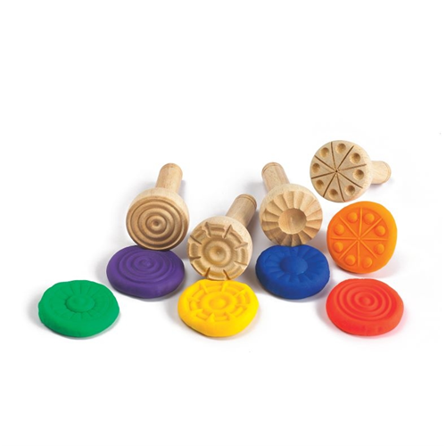 Wooden Dough Stampers Set of 4