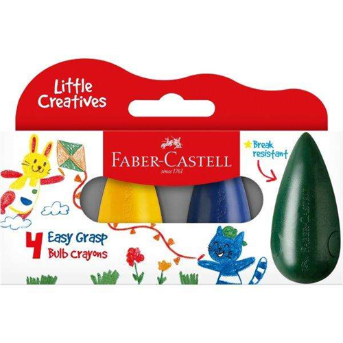 Faber-Castell Little Creatives Easy Grasp Bulb Crayon Set of 4