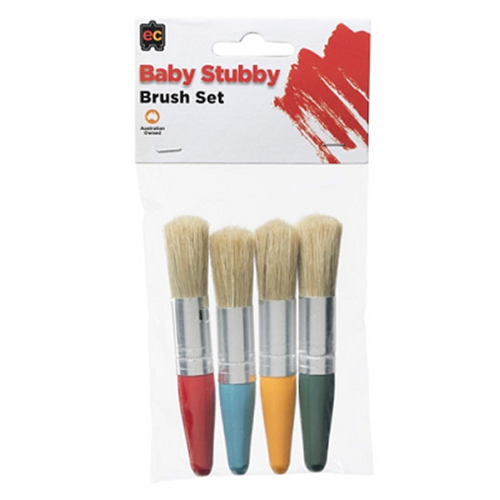 EC Stubby Baby Paint Brushes 4 Pack