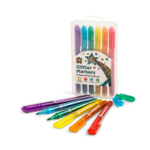 EC Glitter Markers - Pack  of 6