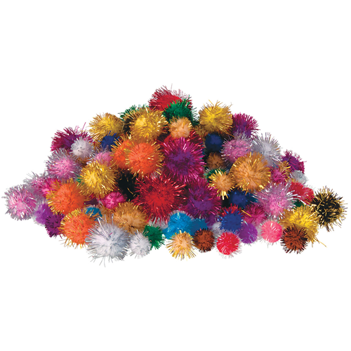 EC Pom Pom Glitter Assorted 200 Pack