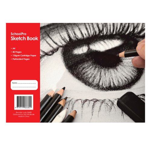 SchoolPro Sketch Book Spiral A4 40PG