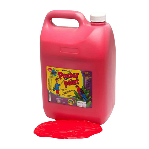 Dynamic Colours Poster Paint 5 Litres - Red