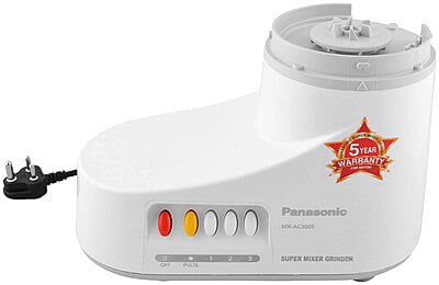 Panasonic MX-AC300S-H 550-Watt 3-Jar Super Mixer Grinder-Grey Panasonic MX-AC300S-H 550-Watt 3-Jar Super Mixer Grinder-Grey