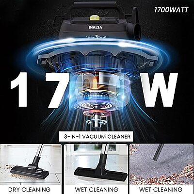Inalsa Wet and Dry Vacuum Cleaner with Blower Function Machine,Industrial Vacuum Cleaner Heavy Duty ( MasterVac 42 ) Inalsa Wet and Dry Vacuum Cleaner with Blower Function Machine,Industrial Vacuum Cleaner Heavy Duty ( MasterVac 42 )