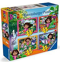 Dora 4 in a Box Jigsaw Puzzles