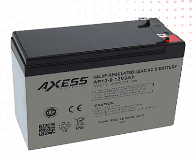 Battery Lead Acid (Valve Regulated) 12V 9AH | Axess Italy | 12 Months Warranty