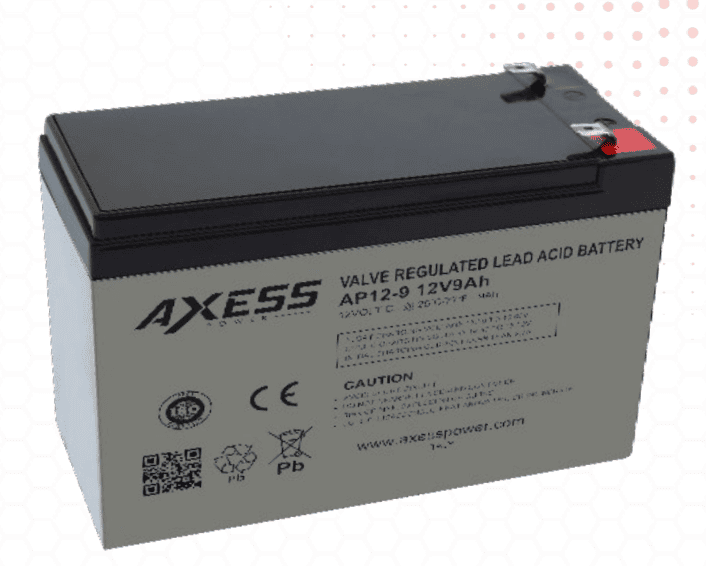 Battery Lead Acid (Valve Regulated) 12V 9AH | Axess Italy | 12 Months Warranty