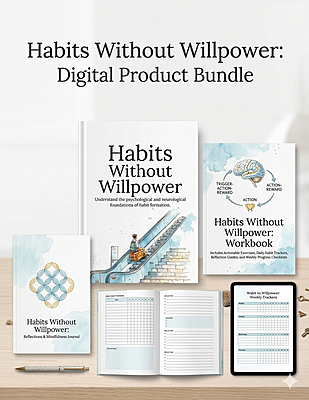 Habits Without Willpower Bundle — 6-Piece Habit Formation Toolkit (Ebook, Listicle, Course, Guide & Checklist, Podcast Audio)
