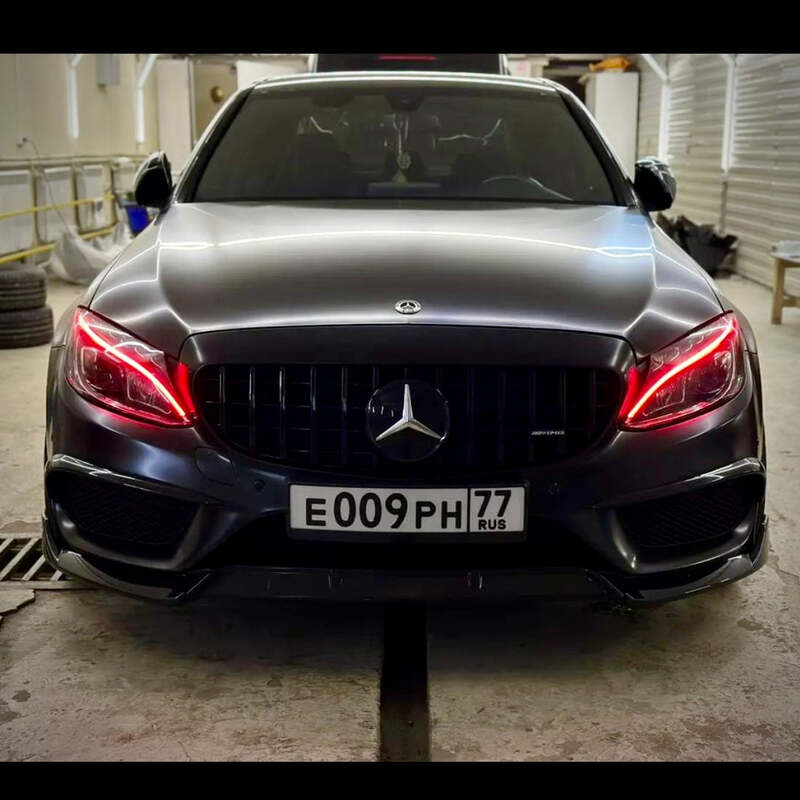 Mercedes C-Class W205 RGB DRL Module Upgrade – Multicolor Headlight LED Mod via Bluetooth