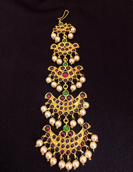 Margam Temple Jewellery – Copper Based Real Kemp Nethi Chutty / Maang Tikka