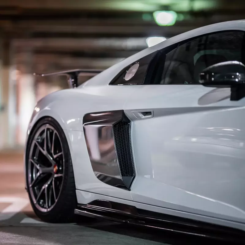 OEM Audi Sport LMS GT4 Carbon Fiber Side Blades for Audi R8 Gen 2 (2017–2023)