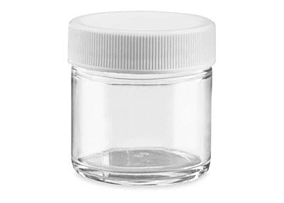 Frascos Rectos de Vidrio - 1 oz, Tapa Plástica Blanca, 30 ml Frascos Rectos de Vidrio - 1 oz, Tapa Plástica Blanca, 30 ml