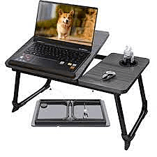 Mesa Portátil para Computadora Portátil. Mesa Plegable Ajustable para Computadora. Sirve la Función de Inclinación para Laptop y Bandeja de Desayuno Nergo