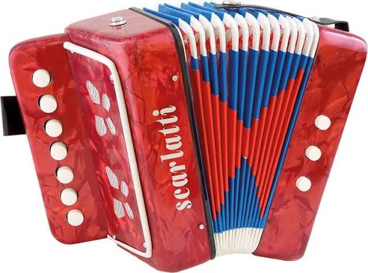 Scarlatti Child's Piano Accordion, Red