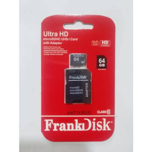 Frankdisk 64gb Ultra HD MicroSDHC UHS-I CARD With Adapter