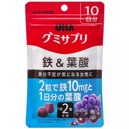 UHA Iron & Folic Acid Gummy - 10's