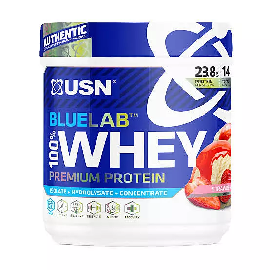 Blue lab 100% premium whey strawberry 454g