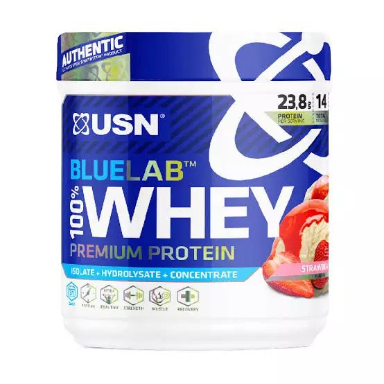 Blue lab 100% premium whey strawberry 454g