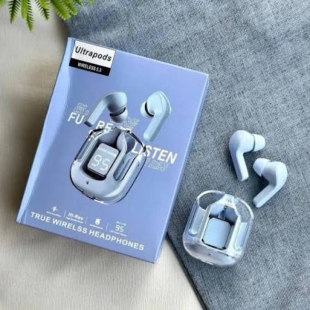 ULTRAPODS MAX 5.3 WIRELESS EARBUDS , HI-RES SOUND , NOISE CANCELLING.