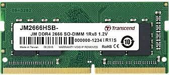 Transcend 16GB JET Memory DDR4 2666MHZ Notebook Dual Rank SO-DIMM 2Rx8 1Gx8 CL 19 Transcend 16GB JET Memory DDR4 2666MHZ Notebook Dual Rank SO-DIMM 2Rx8 1Gx8 CL 19