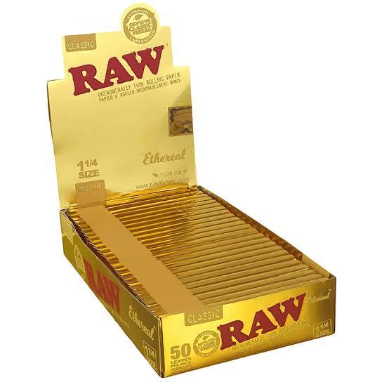 Papeles Ethereal Raw 1 1/4 - Caja (24 pzas) Papeles Ethereal Raw 1 1/4 - Caja (24 pzas)
