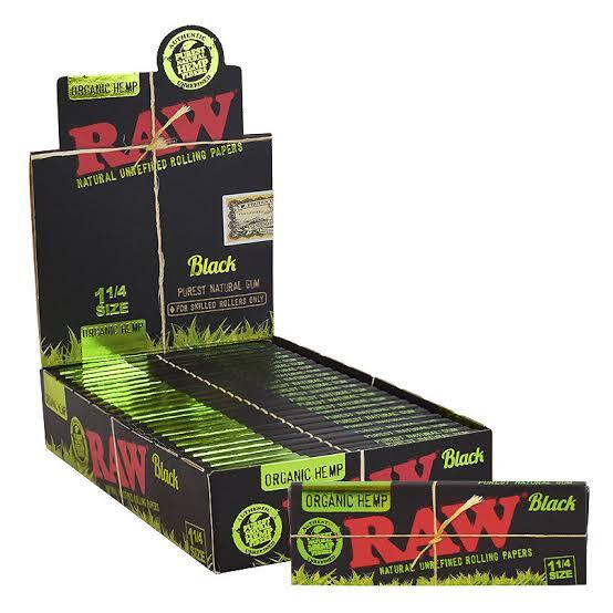 Papeles Organic black Raw 1 1/4 - Caja (24 pzas) Papeles Organic black Raw 1 1/4 - Caja (24 pzas)