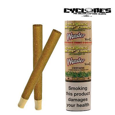 Hemp wraps Prerolados Cyclones Saborizados - Caja (24X2 pzas)