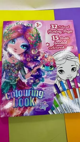 32PG COLOURING BOOK WITH PENS PRINCESS