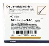AGUJA HIPODERMICA (SensiMedical) 20Gx1-1/2"(38mm) Cja. c/100 Pzs.
