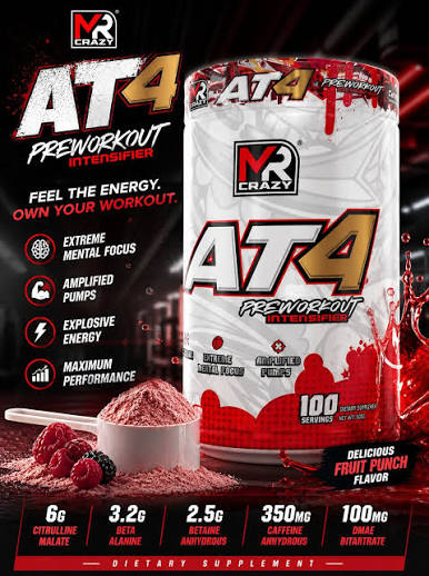 Mr Crazy AT4 Pre-Workout 100 servings | طاقة مستر كريزي