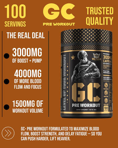 War Fighter GC Pre-Workout 100 servings | طاقة جي سي ور فايتر