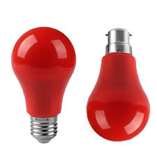 BULB LED B22 RED 9W C/W WITH E27 CONVERTER