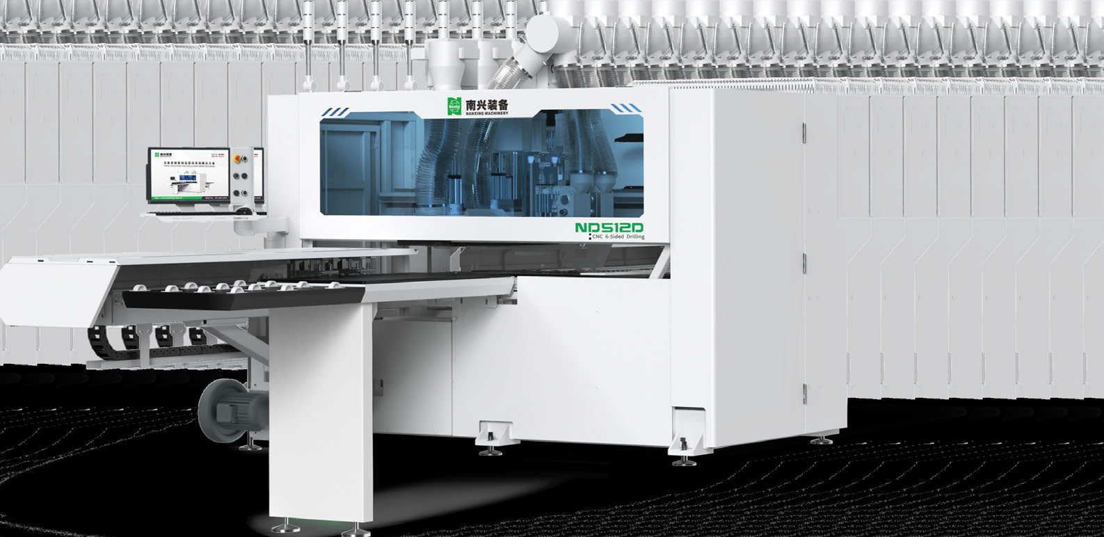 Nanxing CNC 6-Sided drilling machine ND510S 415V |  AC | Grooving Saw Blade | Air Jet for Gripper | Thickness Sensor