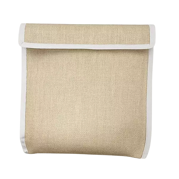 Elegant Natural Jute Folder with Floral Design 1