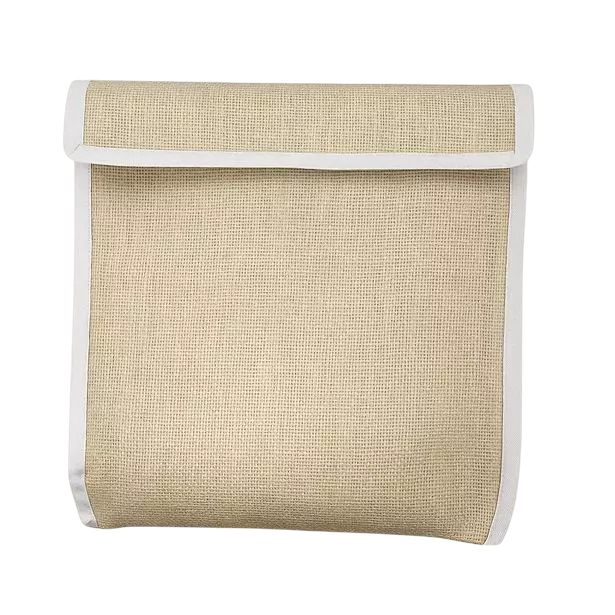 Elegant Natural Jute Folder with Floral Design 1