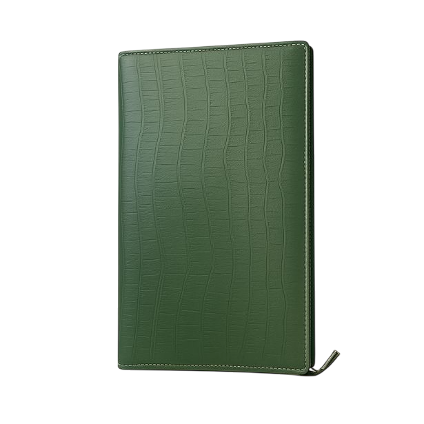 Croc-Textured PU Leather Document Folder