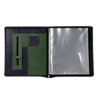 Croc-Textured PU Leather Document Folder
