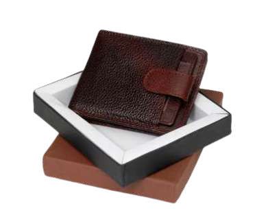 BROWN NDM LEATHER GENTS WALLET WITH DETACHABLE CARD HOLDER
