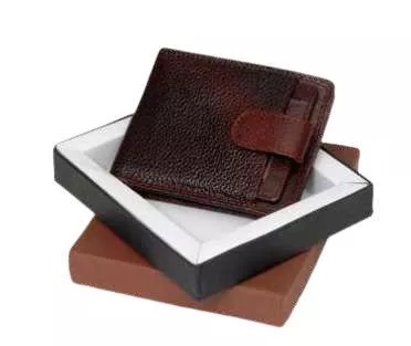 BROWN NDM LEATHER GENTS WALLET  WITH DETACHABLE CARD HOLDER