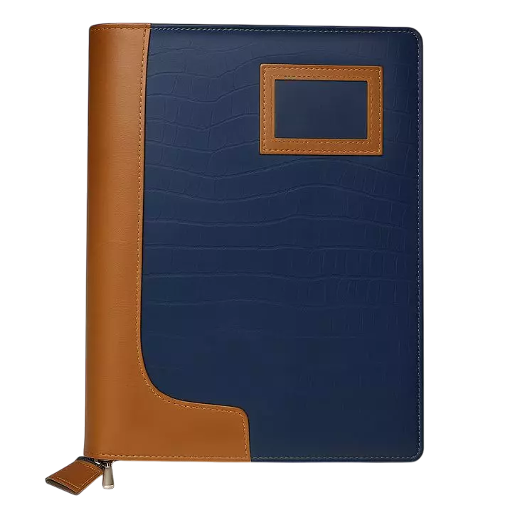 Premium PU Leather Executive Folder with Handle and Zipper
