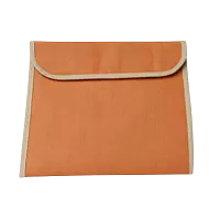 Elegant Natural Jute Folder with Blue Floral Design 1