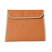Elegant Natural Jute Folder with Blue Floral Design 1