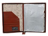 LEATHERITE TAN DOCUMENT LEAVES FOLDER
