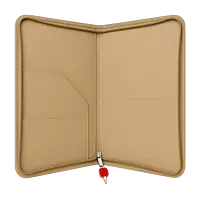 Natural Jute Document Folder with Zipper Closure