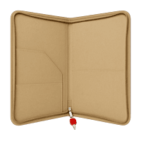 Natural Jute Document Folder with Zipper Closure