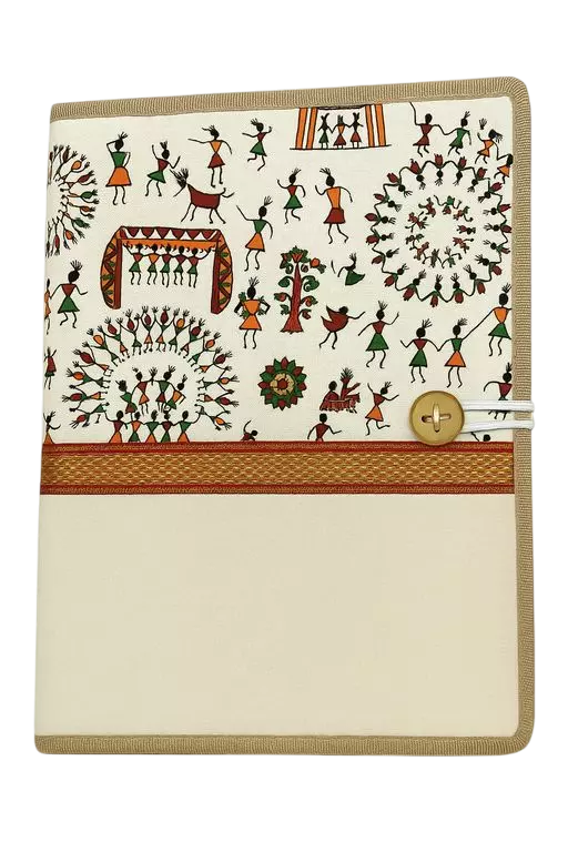Ethnic Cotton Folder with Warli Art Print