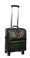 BUCKLED LEATHER TROLLY BAG